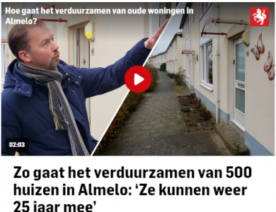Foto bij:Zo gaat het verduurzamen van 500 huizen in Almelo: ‘Ze kunnen weer 25 jaar mee’